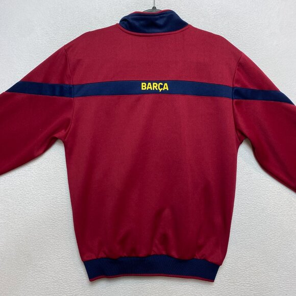 FC Barcelona Jacket Mens S Red Barca Full Zip Knit Soccer - Picture 10 of 13